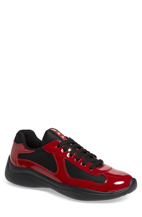 red prada americas cup sneakers